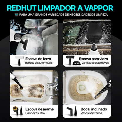 Limpador a vapor portátil 12 em 1 (alta pressão)